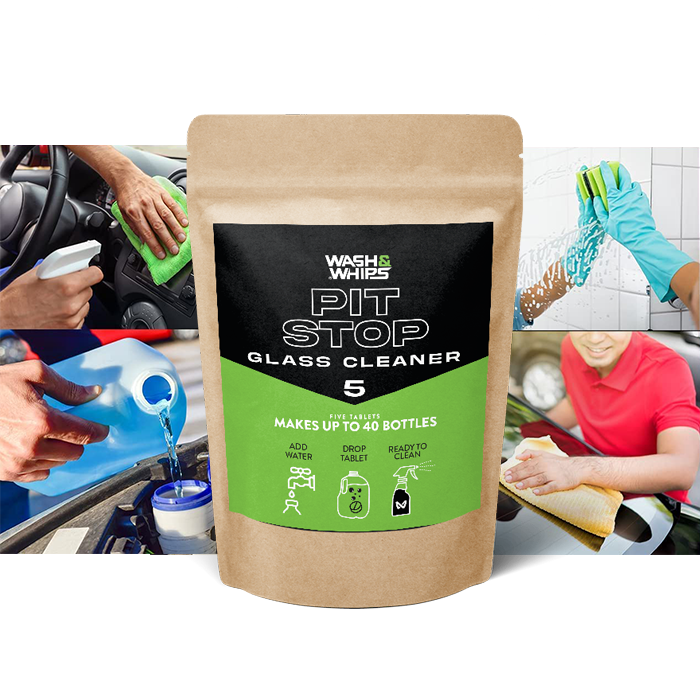 WASH & WHIPS Pit Stop Glass Cleaner / All Surface Cleaner Refill Tablets (Makes 5 Gallons)