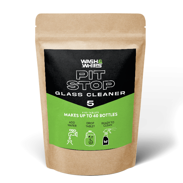 WASH & WHIPS Pit Stop Glass Cleaner / All Surface Cleaner Refill Tablets (Makes 5 Gallons)