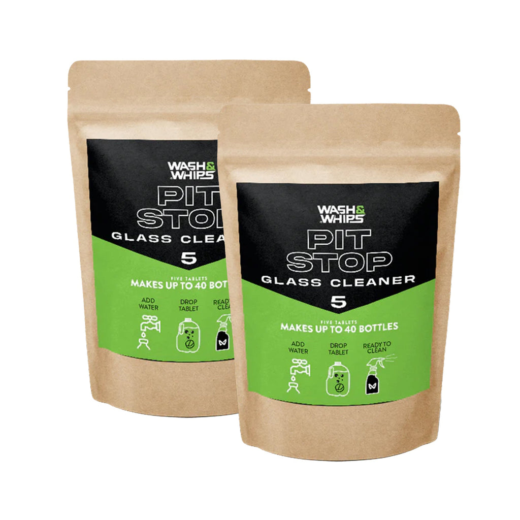 WASH & WHIPS Pit Stop Glass Cleaner / All Surface Cleaner Refill Tablets (Makes 5 Gallons)
