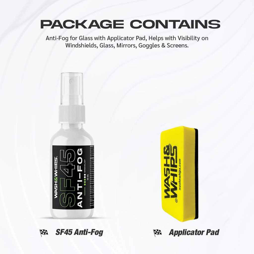 WASH & WHIPS SF45 Anti-Fog For Car Windshields