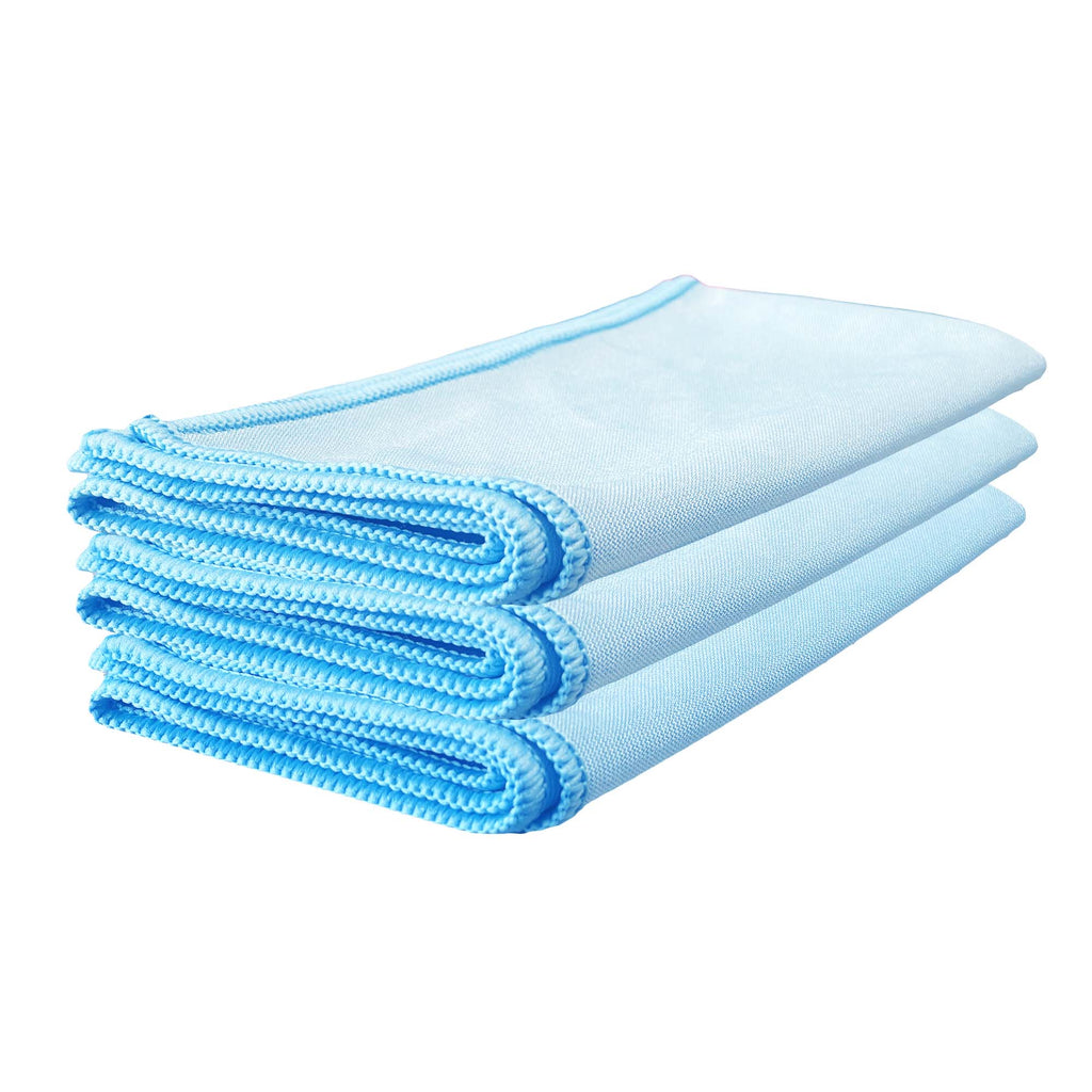 WASH & WHIPS Wipe Once Microfiber Glass Cleaning Cloth Pro - 3 Pack