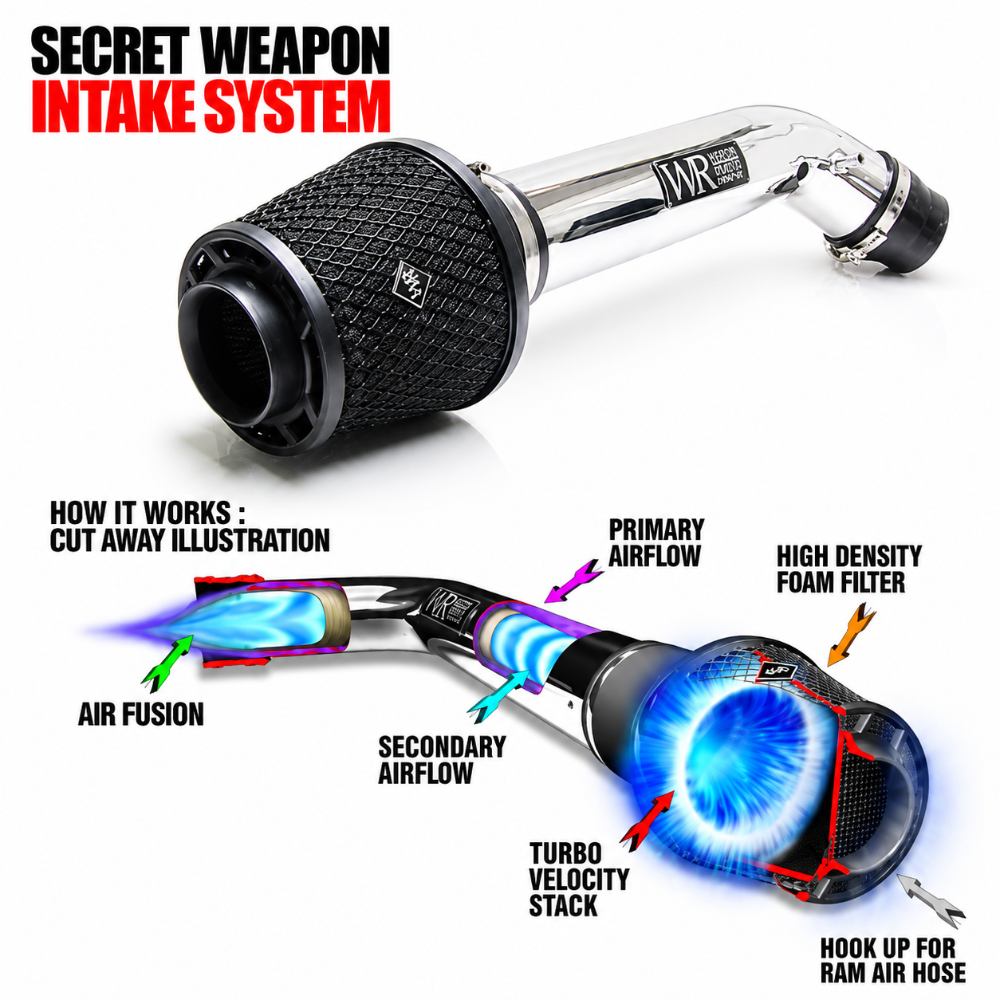 Weapon R Secret Weapon cold air intake for 1990-1995 Toyota 4Runner 3.0L V6 EFI