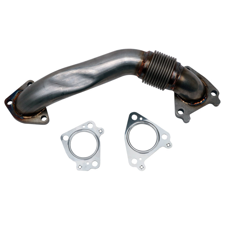 Wehrli 01-04 Chevrolet 6.6L Duramax LB7 2in Stainless Pass. Side Up Pipe w/Gaskets (Single Turbo) - Black Ops Auto Works