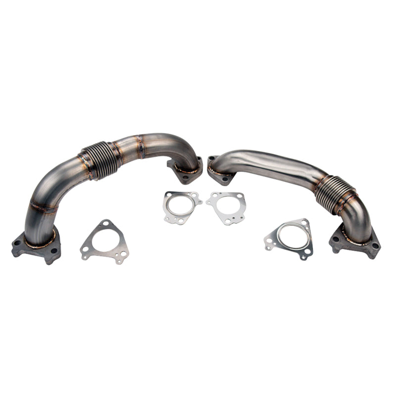 Wehrli 01-04 Chevrolet 6.6L Duramax LB7 2in Stainless Up Pipe Kit w/Gaskets - Single Turbo - Black Ops Auto Works