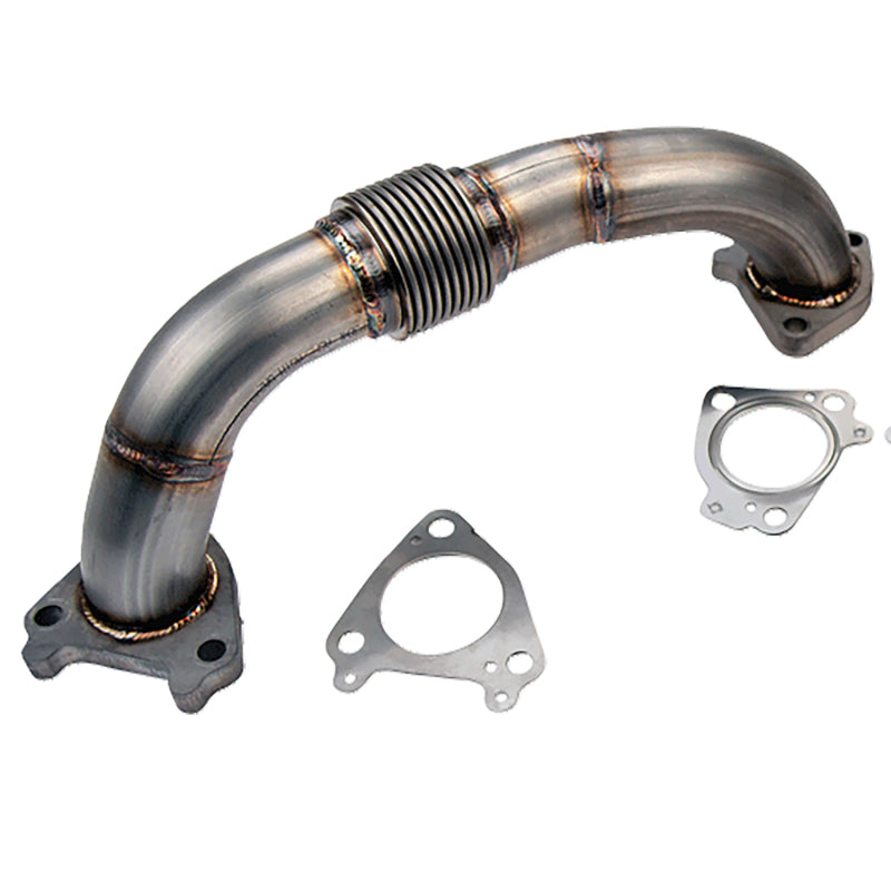 Wehrli 01-16 Chevrolet 6.6L Duramax 2in Stainless Driver Side Up Pipe w/Gaskets (Single/Twin Turbo) - Black Ops Auto Works