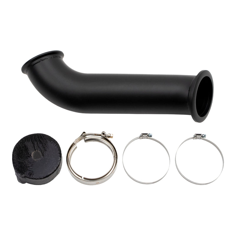 Wehrli 04.5-07 Dodge Ram Cummins 4in Down Pipe - w/High Mount S400 Turbo &amp; 2nd Gen Manifold - Black Ops Auto Works