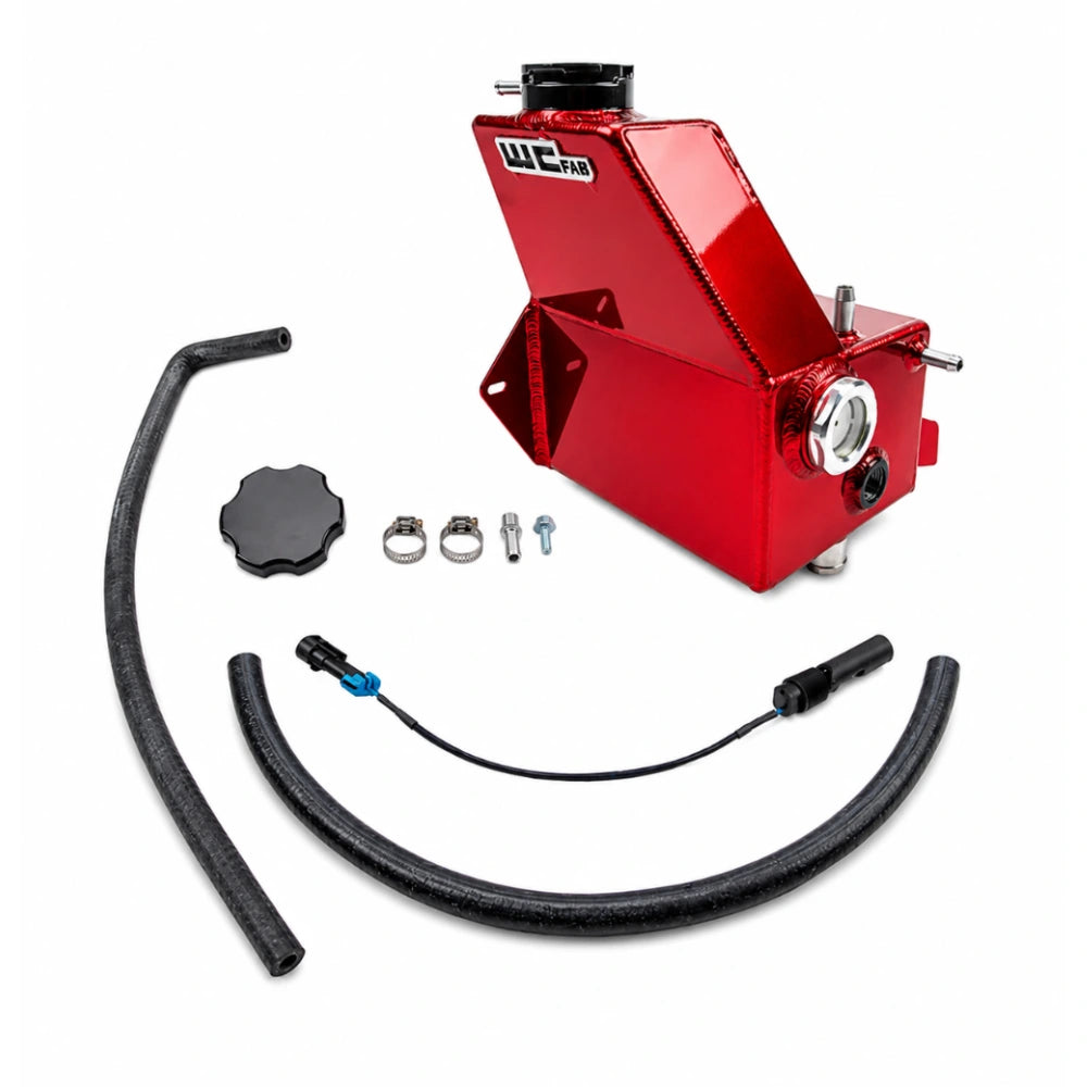Wehrli candy red coolant tank kit for 2013-2018 Dodge 6.7L Cummins