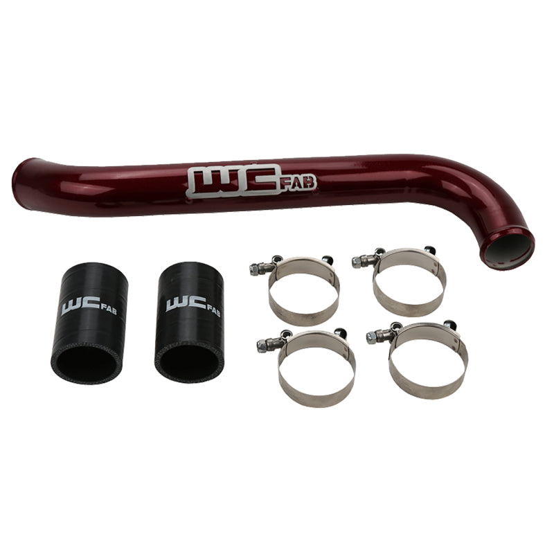 Wehrli 17-19 Chevrolet 6.6L L5P Duramax Upper Coolant Pipe - WCFab Red - Black Ops Auto Works
