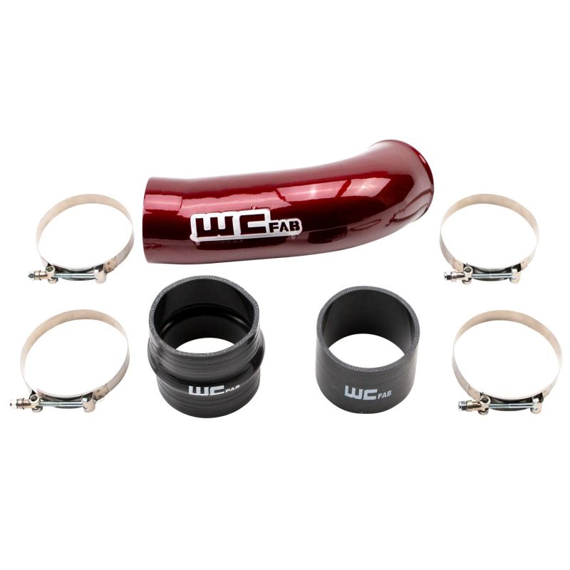 Wehrli 2020-2024 Chevrolet 6.6L L5P Duramax 4in Intake Pipe (Use w/OEM Air Box) - WCFab Red - Black Ops Auto Works