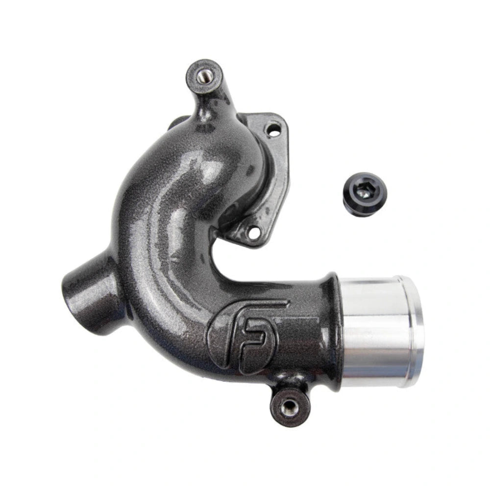 Wehrli 98-18 Dodge / Ram Cummins 5.9L/6.7L WCFab X Fleece Thermostat Housing - Gloss Black - Wehrli WCF100157-GB