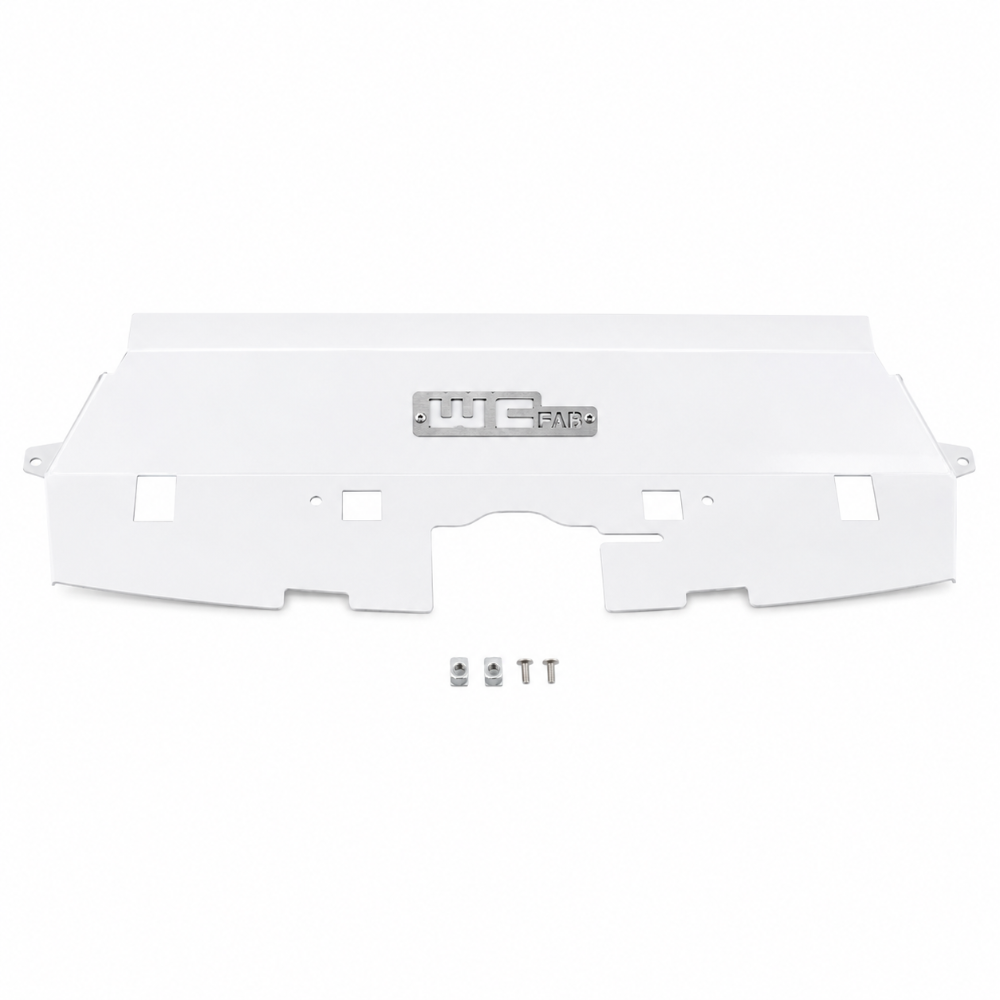 Wehrli WCF100546-GW gloss white fabricated aluminum radiator cover for 2013-2018 Ram 2500 3500 6.7L Cummins