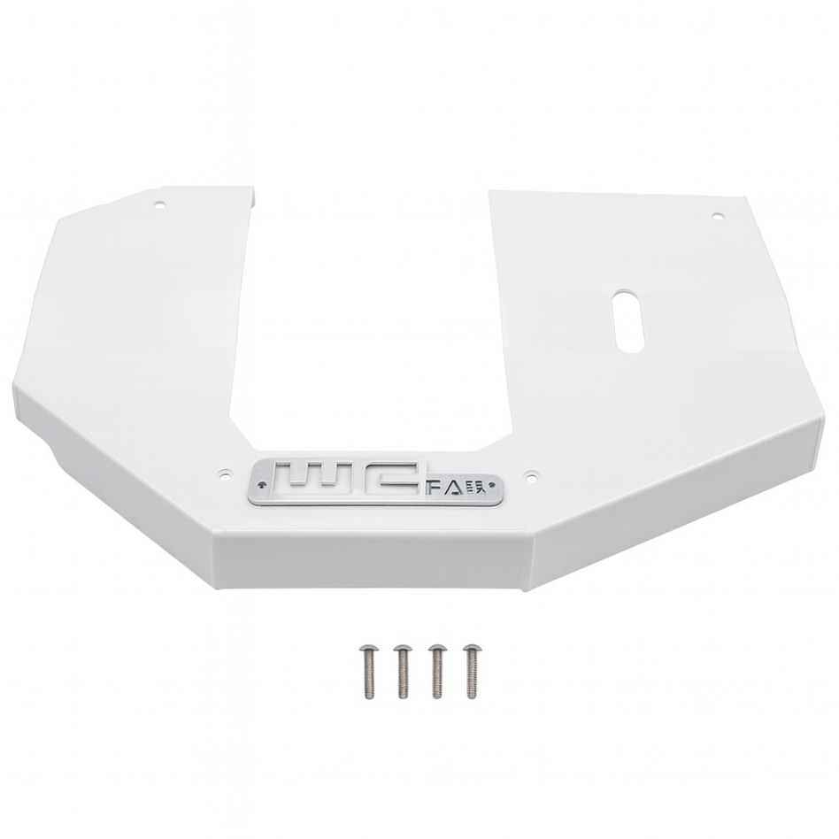 Wehrli WCF100730-GW Gloss White fabricated aluminum engine cover for 2010-2023 Cummins full view