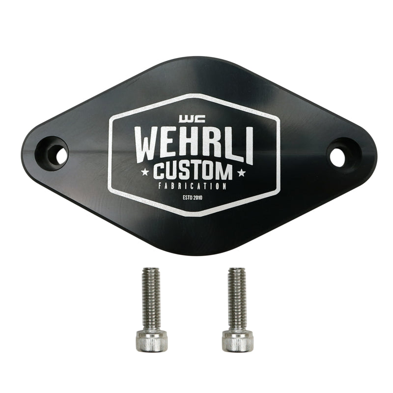 Wehrli 11-16 Chevrolet 6.6L LML Duramax Turbo Resonator Billet Block Off Plate - Wehrli WCF100096