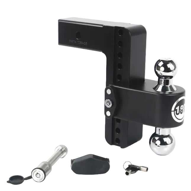 Weigh Safe CTB8-2.5-KA-CER-BLA black 8 inch drop hitch with 2.5 inch shank