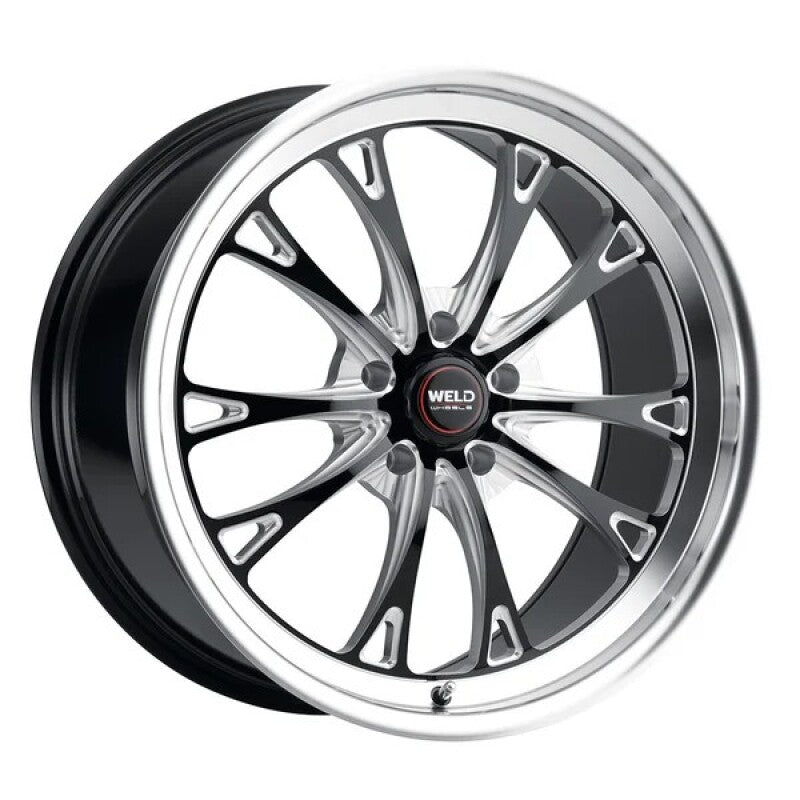 Weld Weld 17x10 / 5x114.3 / ET +49 Belmont Drag S157 Wheel - Gloss Black W/ Milled Spokes