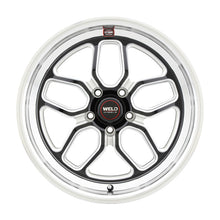 Load image into Gallery viewer, Weld Laguna 18x9 Gloss Black MIL bead lock wheel with 5x114.3 bolt pattern and +29 offset
