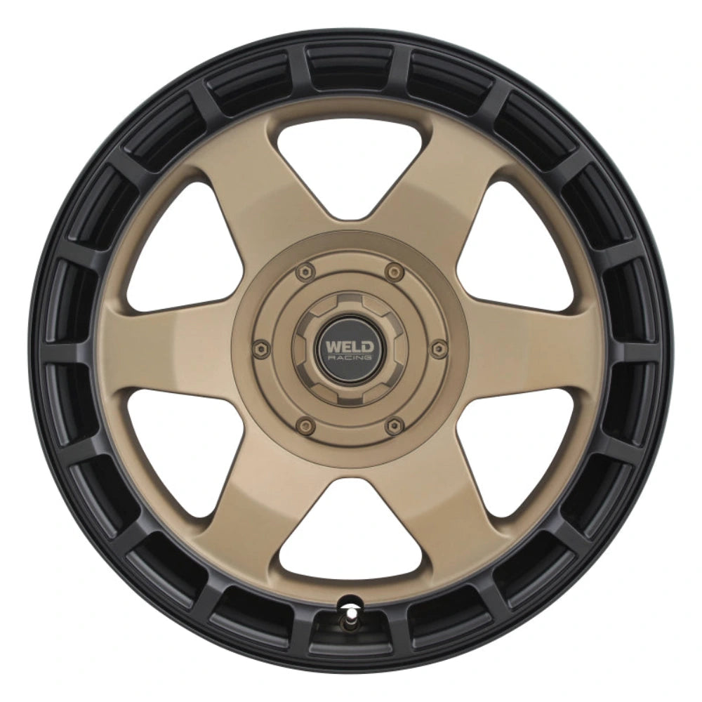Weld Off-Road Ridge 20x9 - 6x135 / 6x139.7 BP - ET0 - 106.1mm CB - Satin Bronze Wheel (Black Ring) - Weld W15009098500