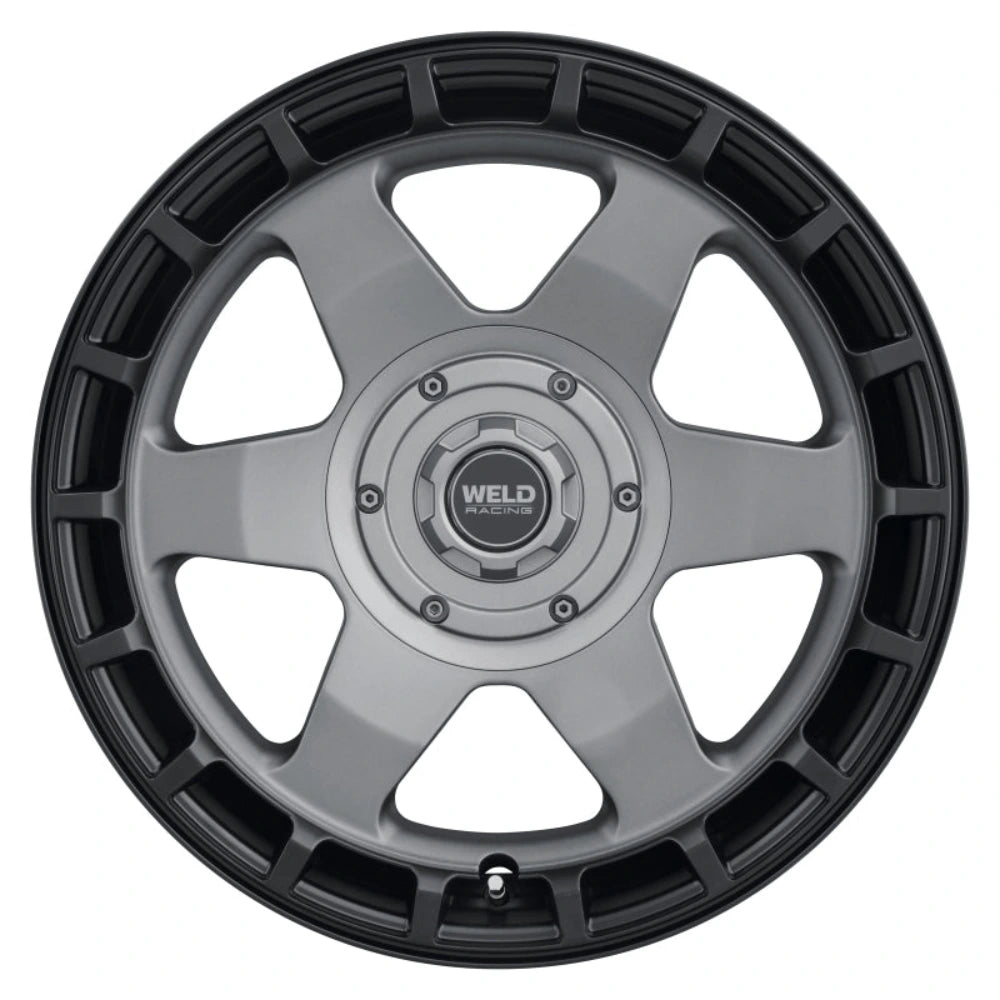 Weld Off-Road Ridge 20x9 - 6x135 / 6x139.7 BP - ET0 - 106.1mm CB - Satin Gunmetal Wheel (Black Ring) - Weld W15109098500