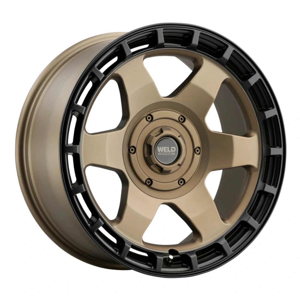 Weld Off-Road Ridge 20x9 - 8x170 BP - ET0 - 125.1mm CB - Satin Bronze Wheel (Black Ring) - Weld W15009017500