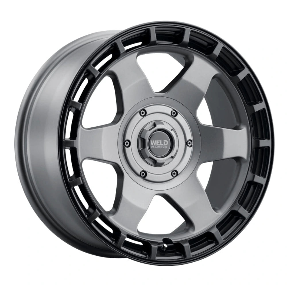 Weld Off-Road Ridge 20x9 - 8x170 BP - ET0 - 125.1mm CB - Satin Gunmetal Wheel (Black Ring) - Weld W15109017500