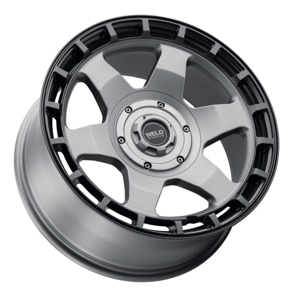 Weld Off-Road Ridge 20x9 - 8x170 BP - ET0 - 125.1mm CB - Satin Gunmetal Wheel (Black Ring) - Weld W15109017500