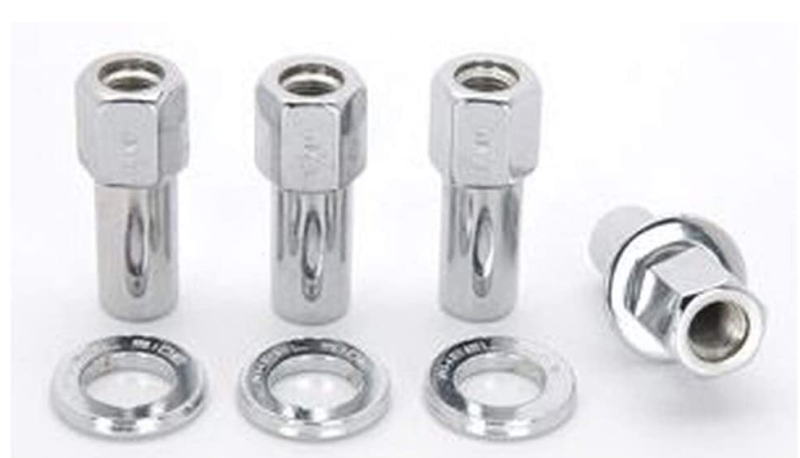 Weld Open End Lug Nuts w/ Centered Washers 1/2in. RH - 4pk. - Black Ops Auto Works