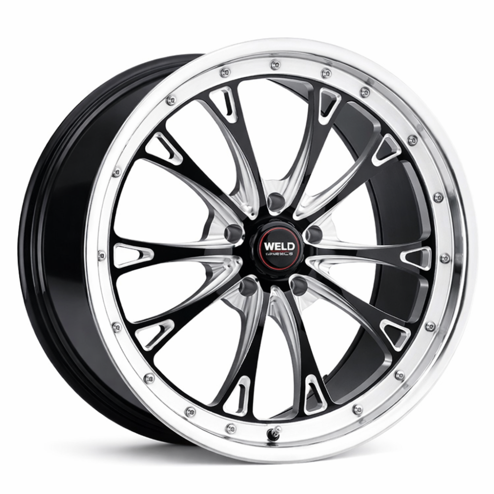 Weld Racing Belmont Beadlock 17x10 wheel full view Gloss Black MIL