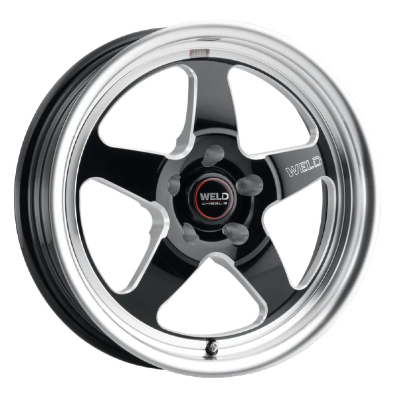 Weld Racing S155 Ventura Drag 17 by 10 gloss black milled wheel