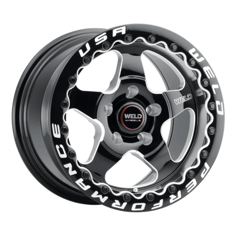 Weld Racing S904 Ventura Beadlock 17 by 10 gloss black milled wheel