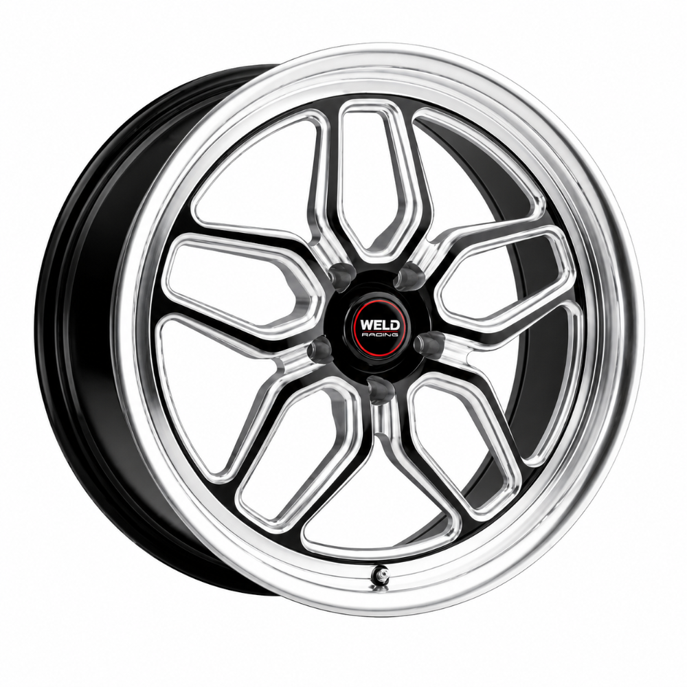 WELD S107 Laguna 20x10.5 gloss black milled wheel with 5x127 bolt pattern