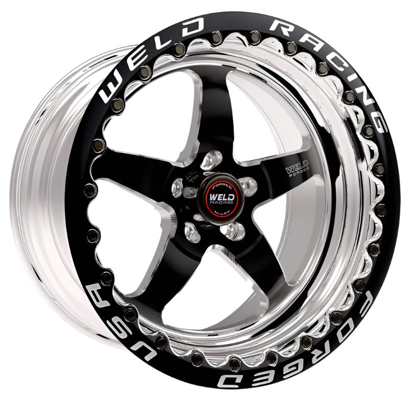 Weld S71 17x10 / 5x4.5 BP / 7.9in. BS Black Wheel (Low Pad) - Black Single Beadlock MT - Black Ops Auto Works