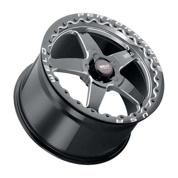 Weld S904 17x10 Ventura Beadlock Wheel - Gloss Black Finish
