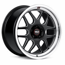 Load image into Gallery viewer, Weld S11071173425 Solana 17x11 wheel with 5x127 bolt pattern, ET-44 offset, 78.1mm bore, and gloss black MIL DIA finish.