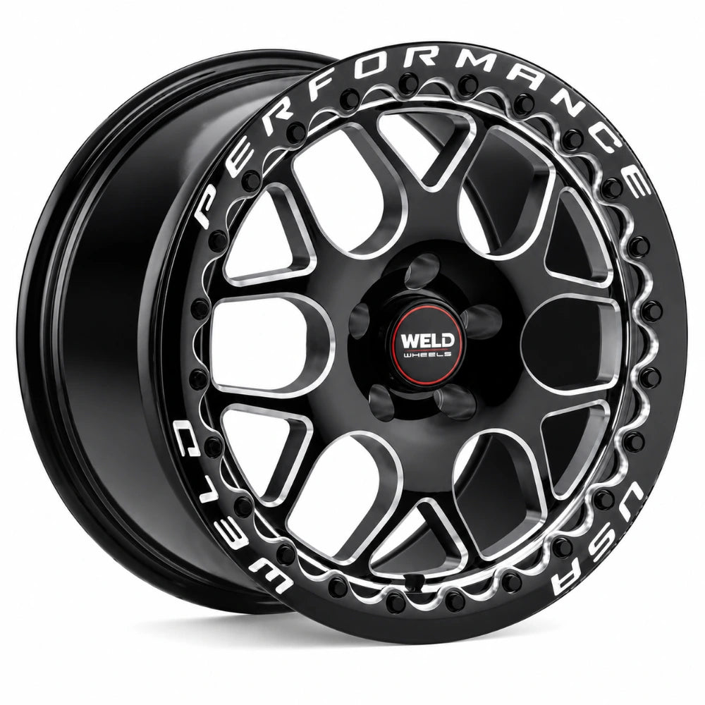 Weld Solana Beadlock 17x10 / 5x120 BP / ET42 / 78.1mm Bore - Gloss Black - Weld S91070022P42