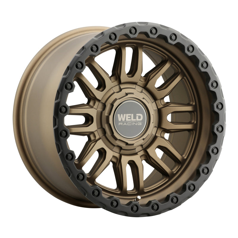 Weld Off-Road Swift 17x9 Satin Bronze wheel with Black Ring and 5x114.3 5x127 bolt pattern