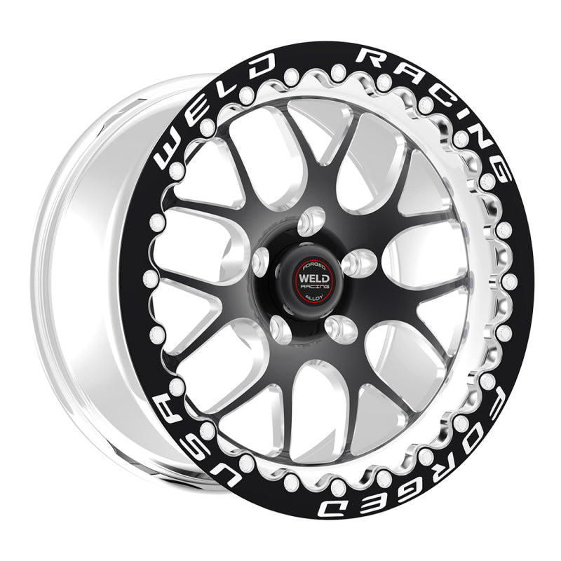 Weld S77 15x10.33 / 5x120mm BP / 7.5in. BS Black Wheel (Medium Pad) - Black Single Beadlock MT - Weld 77MB510N75F