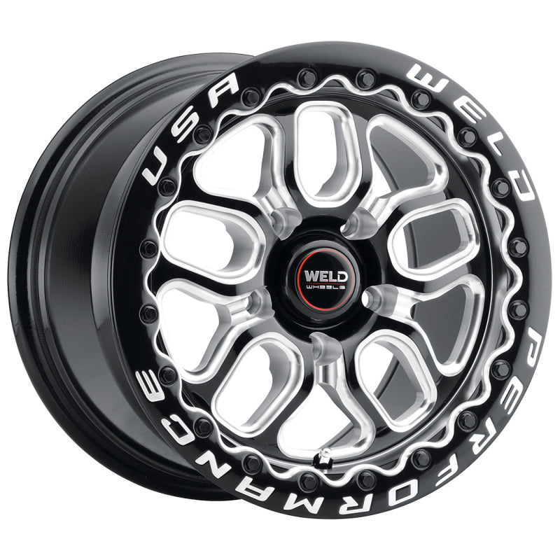 Weld S907 15X10 Laguna Beadlock 5X114.3 ET25 BS6.5 Gloss Black MIL Dia 78.1 - Weld S907B0067P25