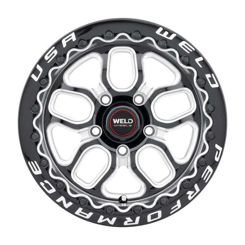 Weld S907 15X10 Laguna Beadlock 5X114.3 ET25 BS6.5 Gloss Black MIL Dia 78.1 - Weld S907B0067P25
