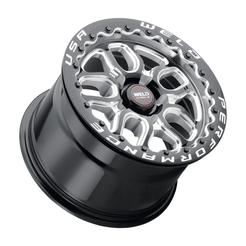 Weld S907 15X10 Laguna Beadlock 5X114.3 ET25 BS6.5 Gloss Black MIL Dia 78.1 - Weld S907B0067P25