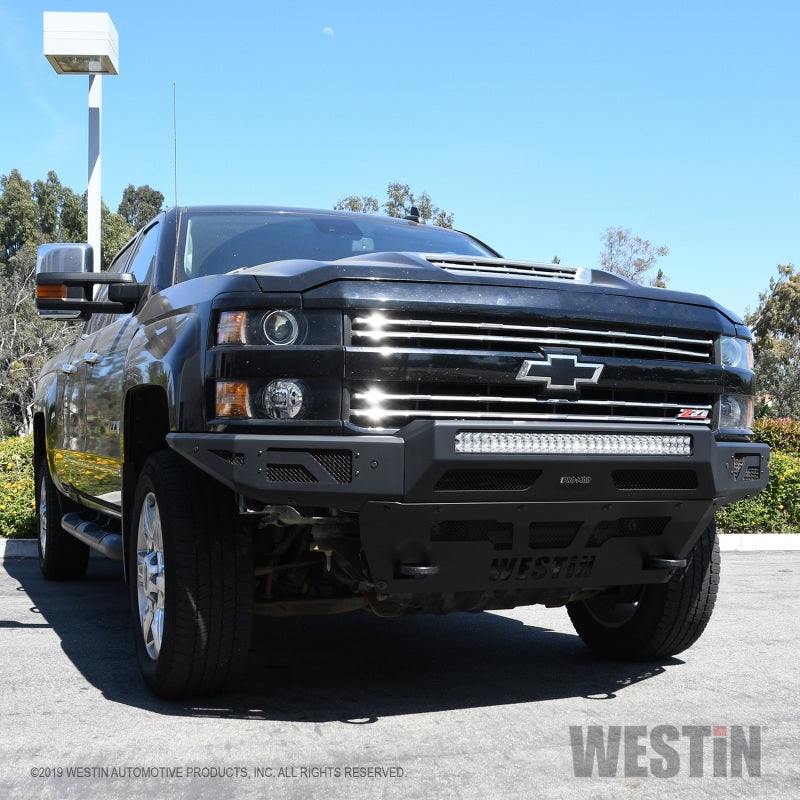 Westin 15-19 Chevrolet Silverado 2500/3500 Pro-Mod Front Bumper - Textured Black - Black Ops Auto Works