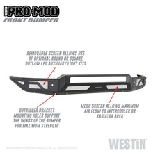 Load image into Gallery viewer, Westin Westin 15-19 Chevrolet Silverado 2500/3500 Pro-Mod Front Bumper - Textured Black