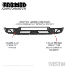 Load image into Gallery viewer, Westin Westin 15-19 Chevrolet Silverado 2500/3500 Pro-Mod Front Bumper - Textured Black