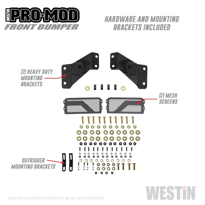 Westin Westin 15-19 Chevrolet Silverado 2500/3500 Pro-Mod Front Bumper - Textured Black