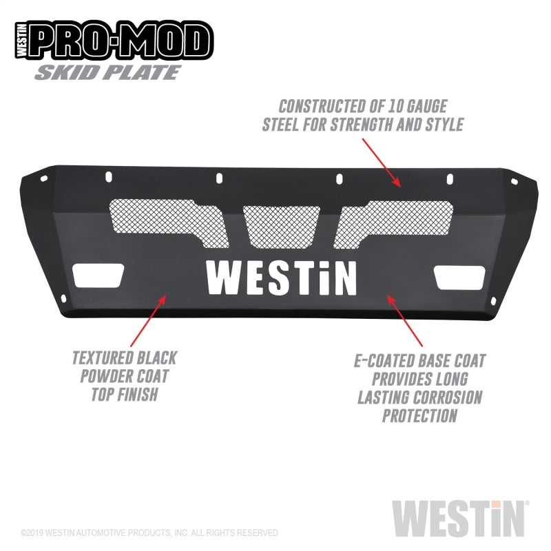 Westin 15-19 Chevrolet Silverado 2500/3500 Pro-Mod Skid Plate - Textured Black - Black Ops Auto Works