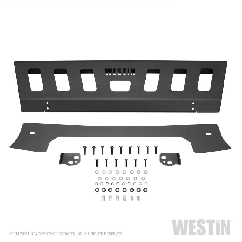 Westin 18-19 Jeep Wrangler JL Front Bumper Skid Plate - Textured Black - Black Ops Auto Works