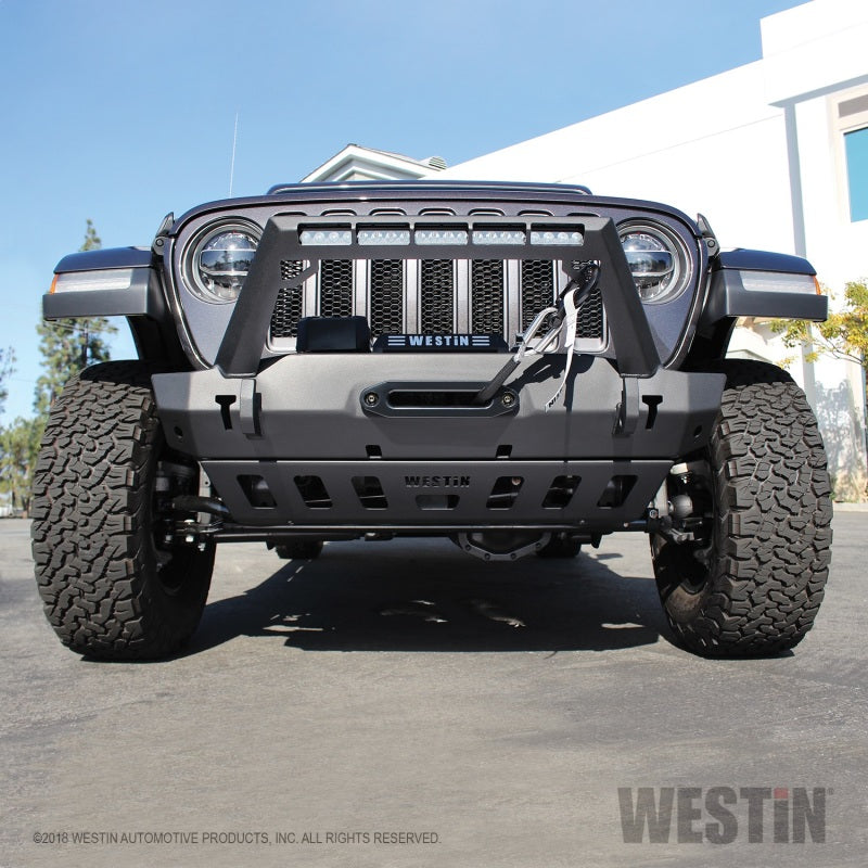 Westin Westin 18-19 Jeep Wrangler JL Front Bumper Skid Plate - Textured Black