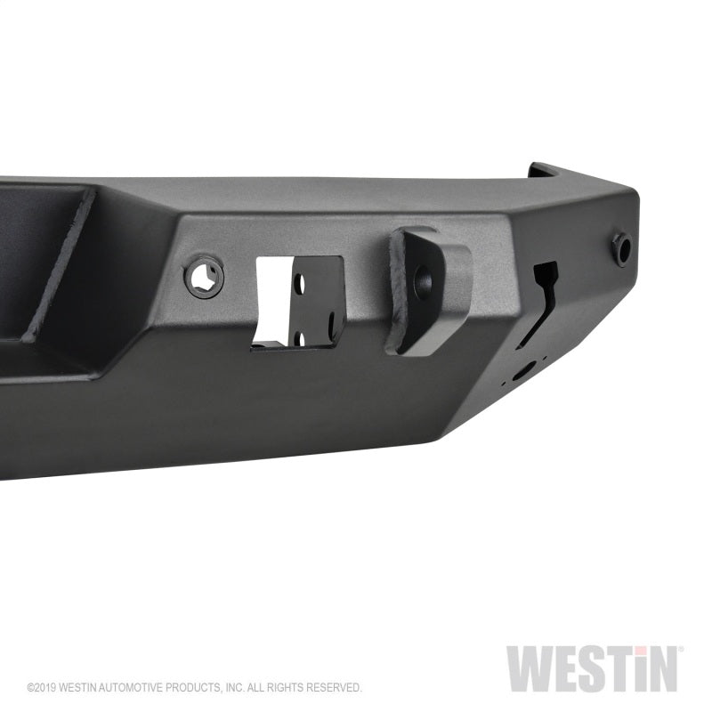 Westin Westin 18-19 Jeep Wrangler JL WJ2 Rear Bumper w/ Sensors (Excl. Wrangler JK) - Textured Black