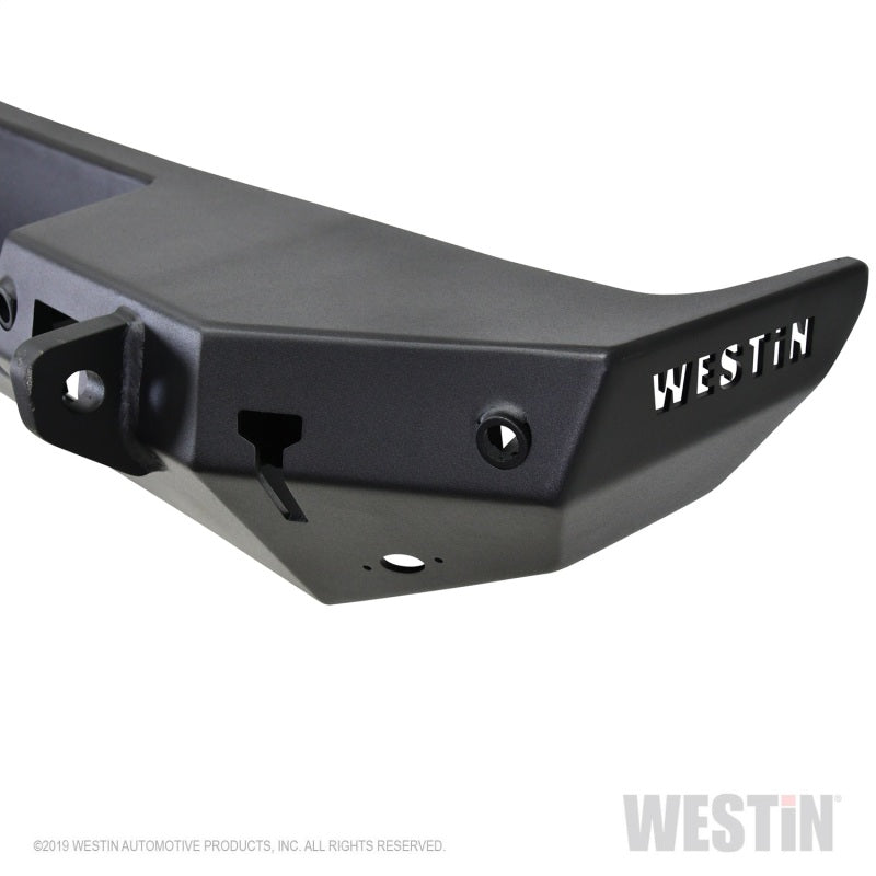 Westin Westin 18-19 Jeep Wrangler JL WJ2 Rear Bumper w/ Sensors (Excl. Wrangler JK) - Textured Black