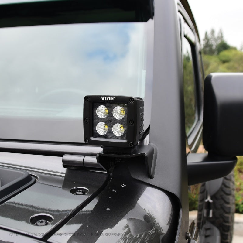 Westin Westin 18-19 Jeep Wrangler Pillar LED Light Mount - Black