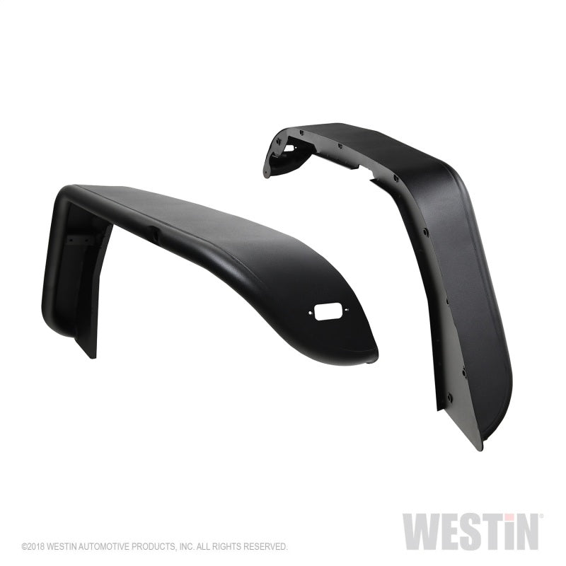 Westin 18-20 Jeep Wrangler JL / 20 Gladiator Tube Fenders - Front - Textured Black - Black Ops Auto Works